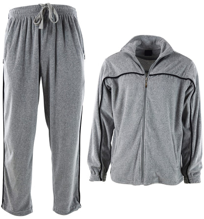 ChoiceApparel Mens Velour Tracksuit with Zippered Pockets