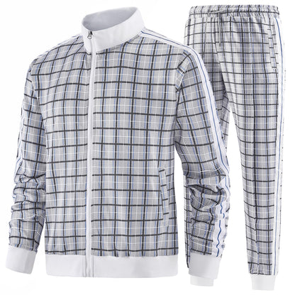 W JIANWANG Men's Casual Tracksuits Long Sleeve Jogging Suits Sweatsuit Sets Track Jackets and Pants 2 Piece Outfit