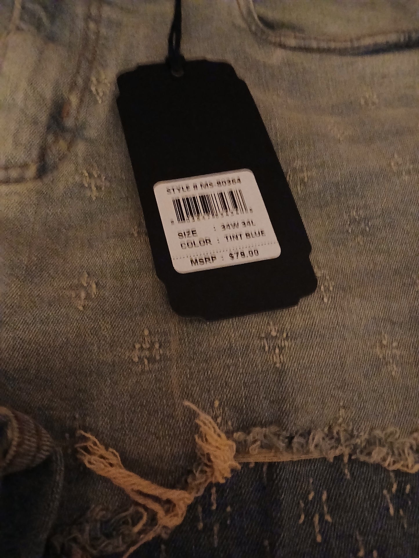 Mens flare bottom jeans-BLUE